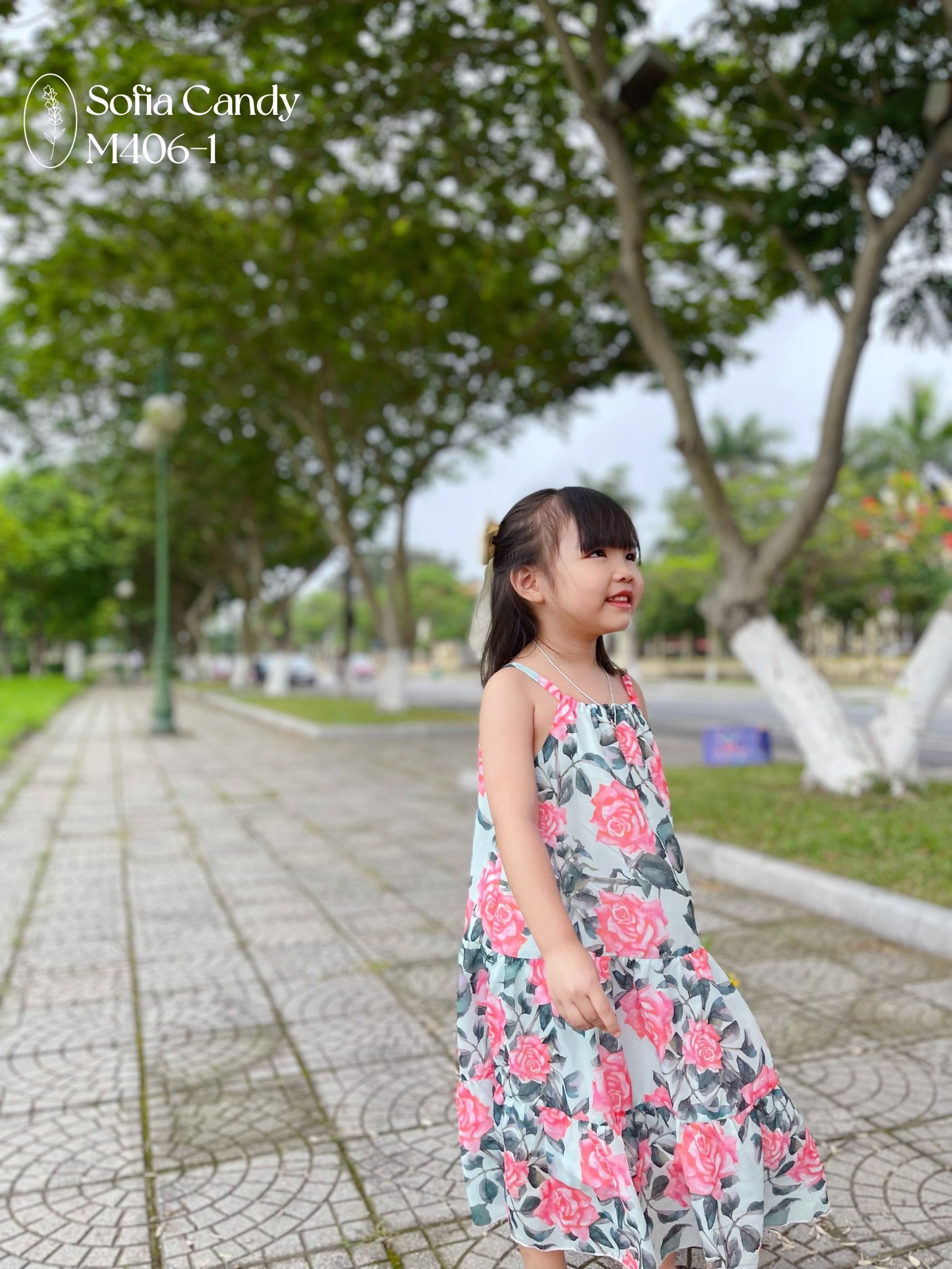 Váy hai dây voan Sofia Candy nhiều màu hoa - bảng màu 1