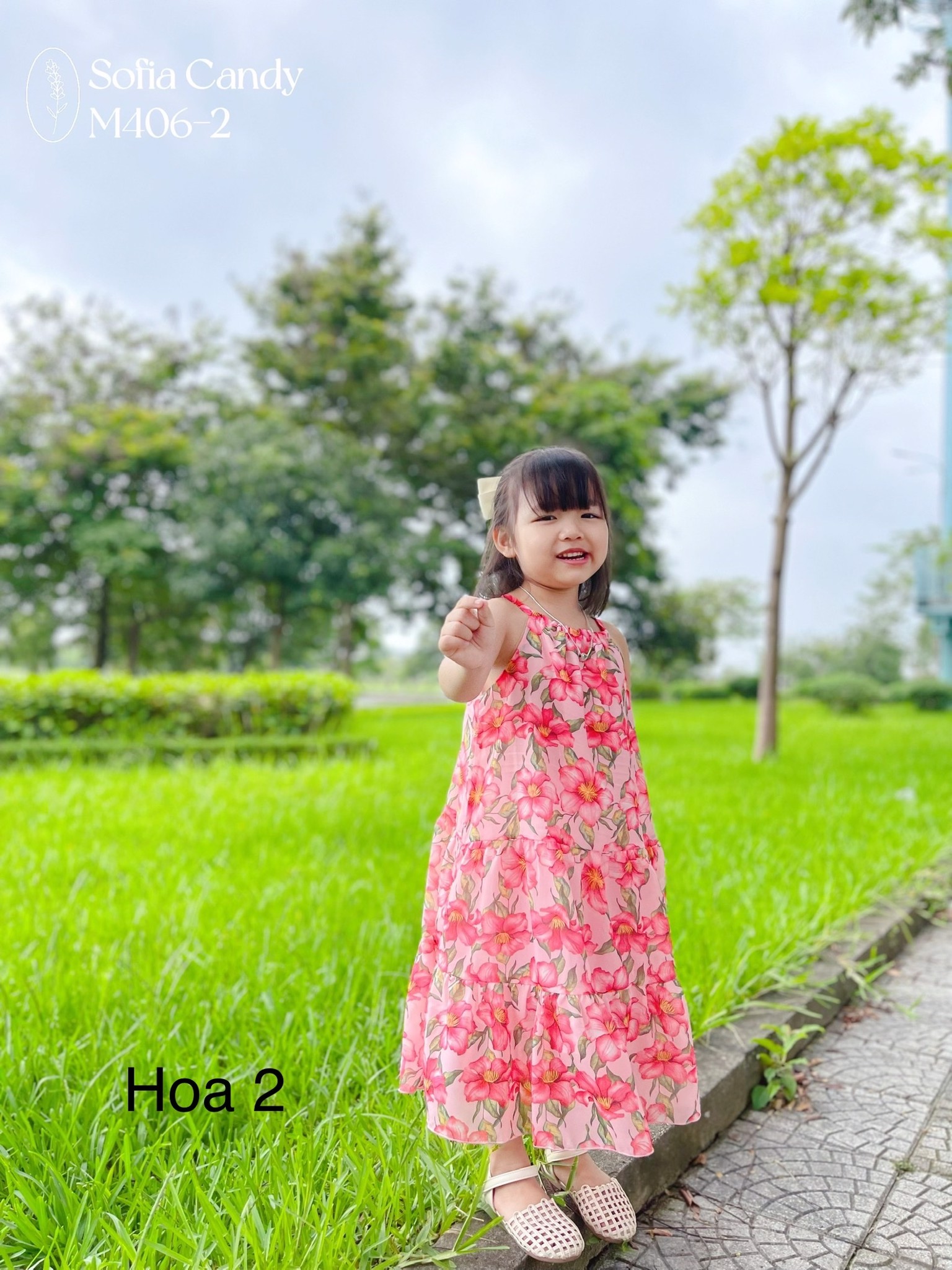 Váy hai dây voan Sofia Candy nhiều màu hoa - bảng màu 1