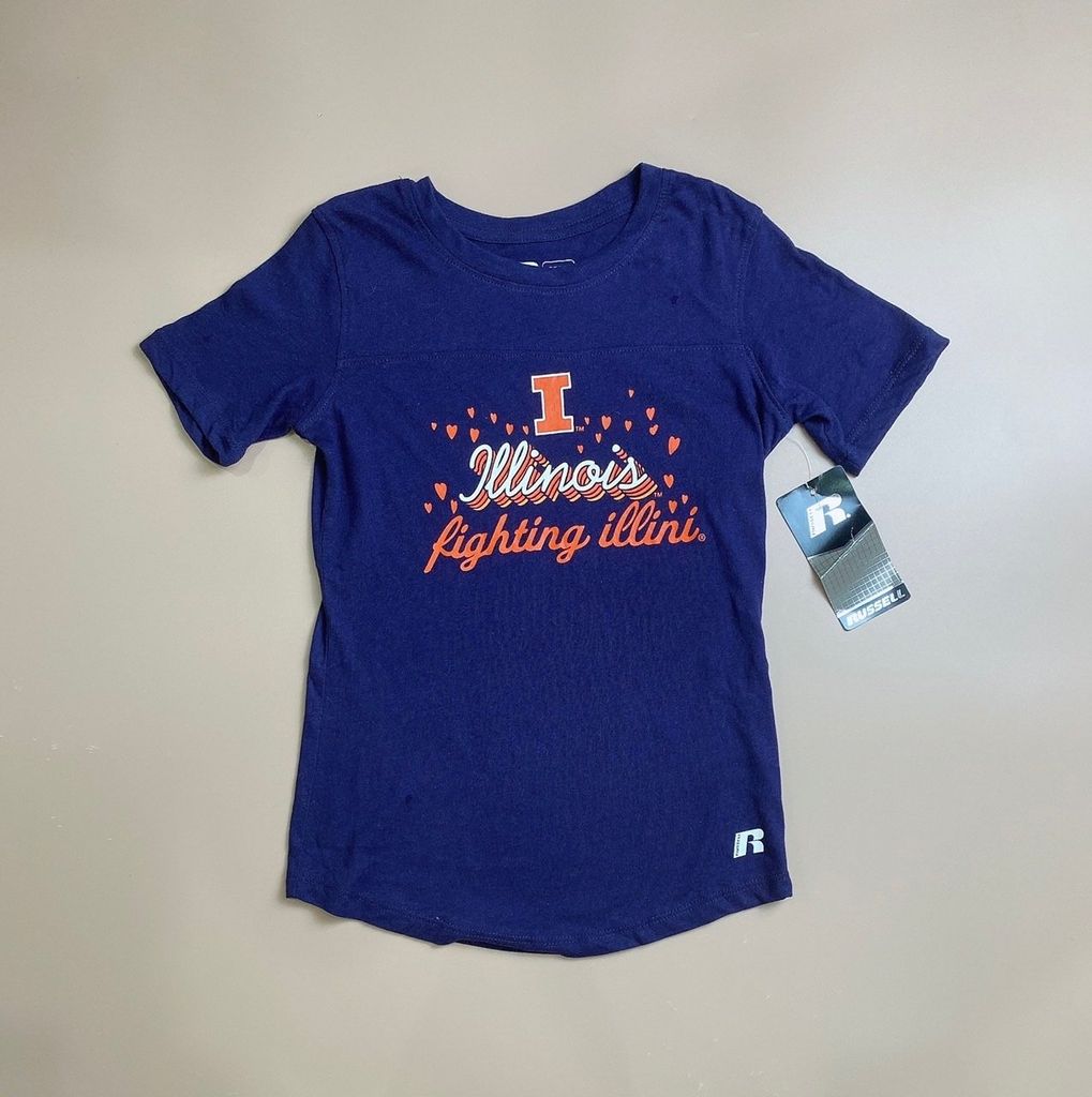 Áo cotton Rusell- navy chữ đỏ BG