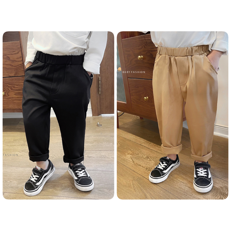 Quần baggy Beemo nắp túi sau 2 màu nâu / đen size 80 - 130