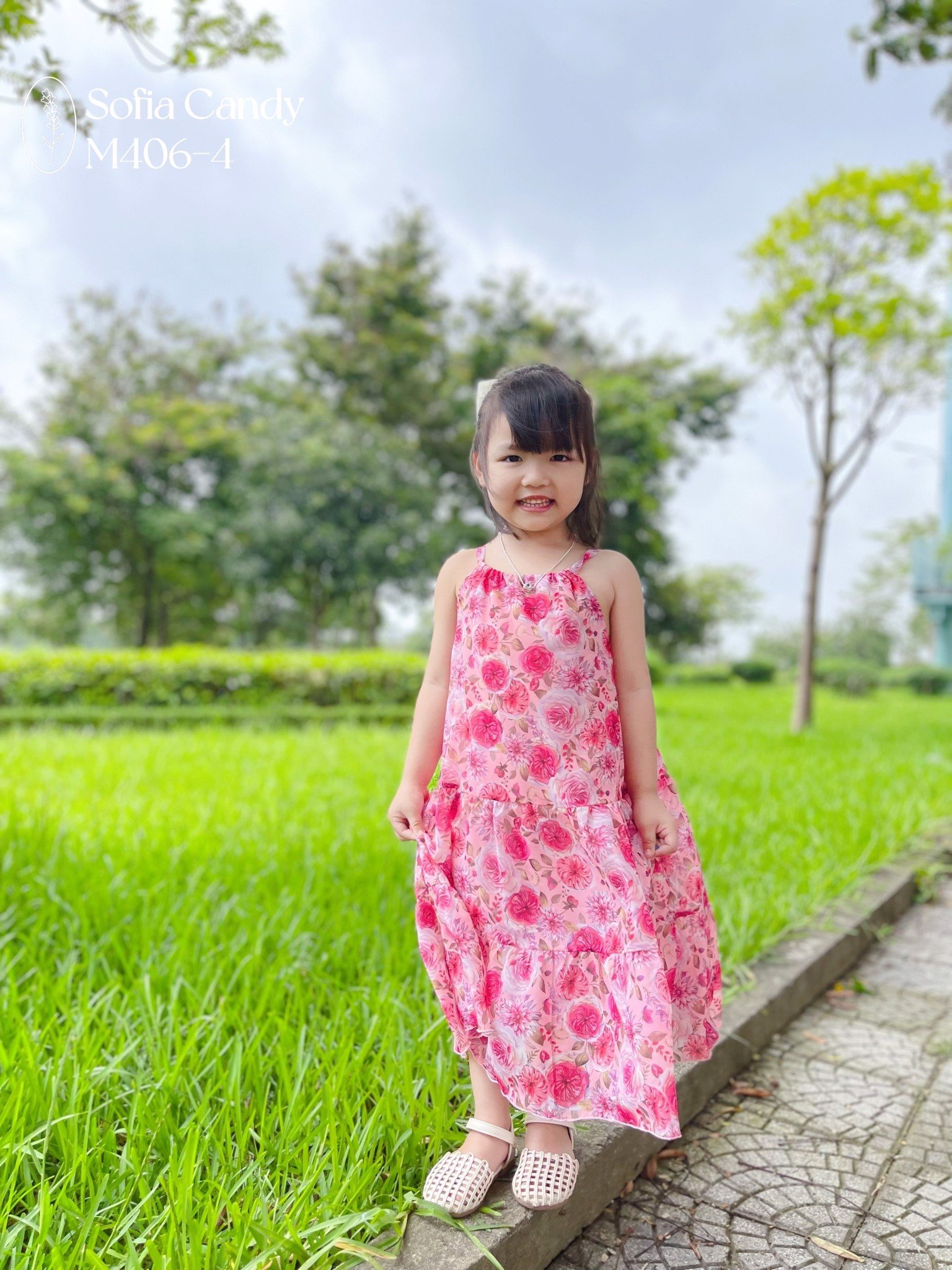 Váy hai dây voan Sofia Candy nhiều màu hoa - bảng màu 1