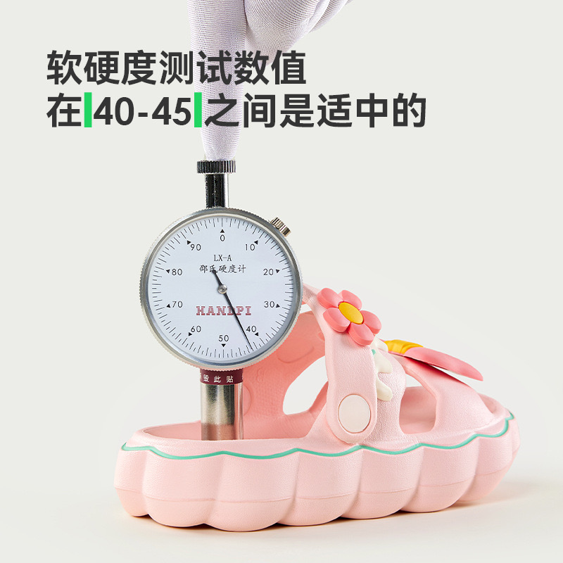 Sandal nhựa mềm Mario hoạ tiết nơ hoa 2 màu hồng/kem bé gái size 170-220