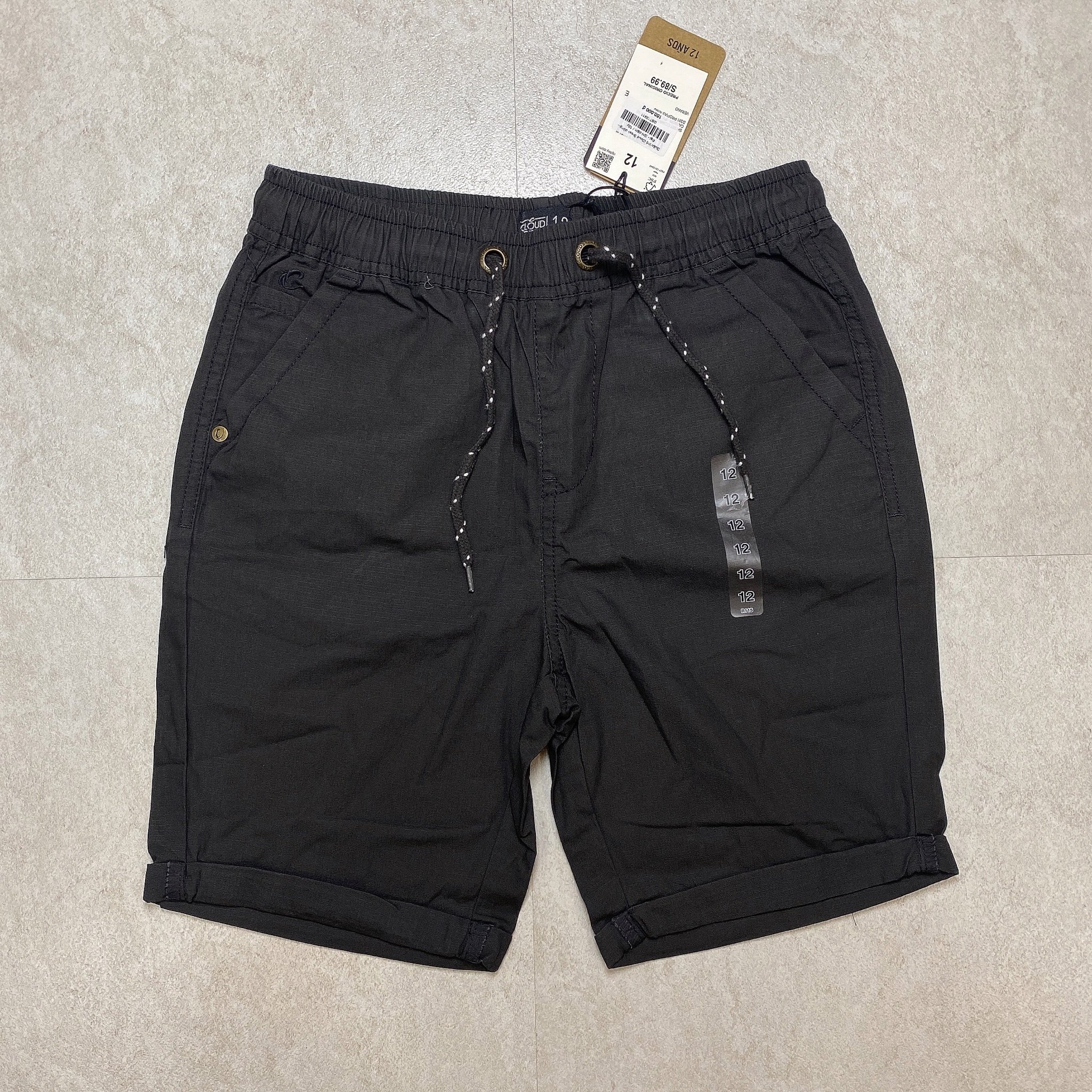 Quần short thô Cloud Break dư xịn dòng Đại trơn màu Bé Trai size 10 - 16y