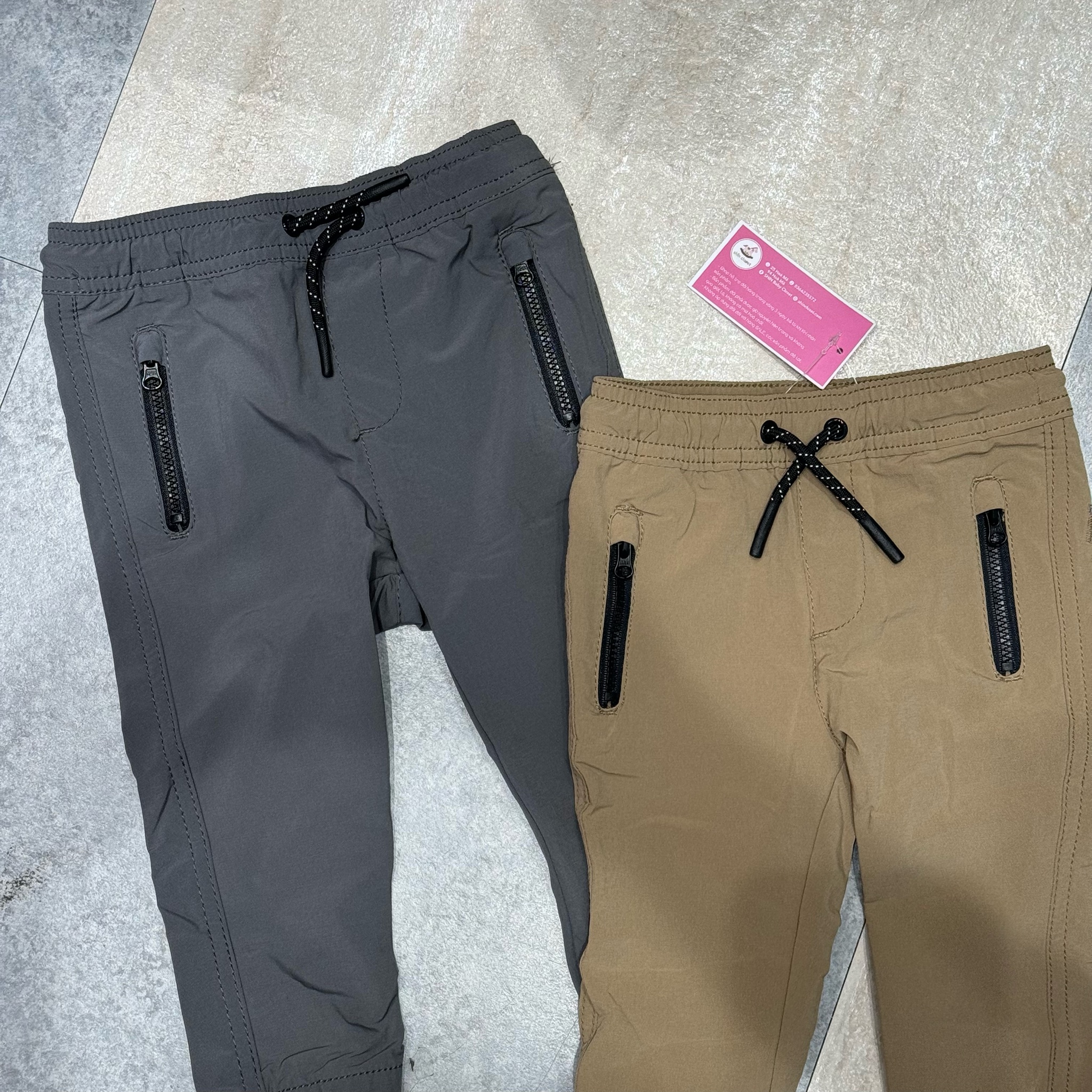 Quần jogger gió mềm 2 lớp Cat Jack 3 màu bé trai size 1-5y