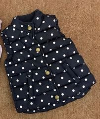 TD20- Áo gile phao Babygap hồng/chấm bi đen BG