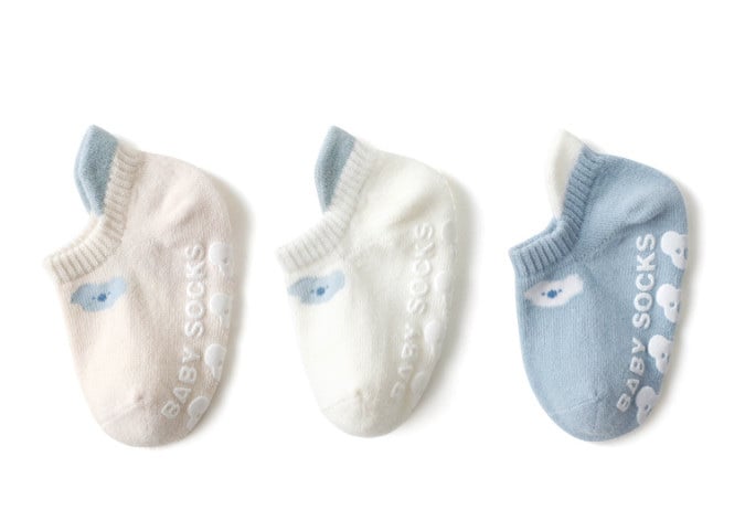Set 3 tất ngắn cổ Nemo baby 4 tông màu có chống trượt BTBG