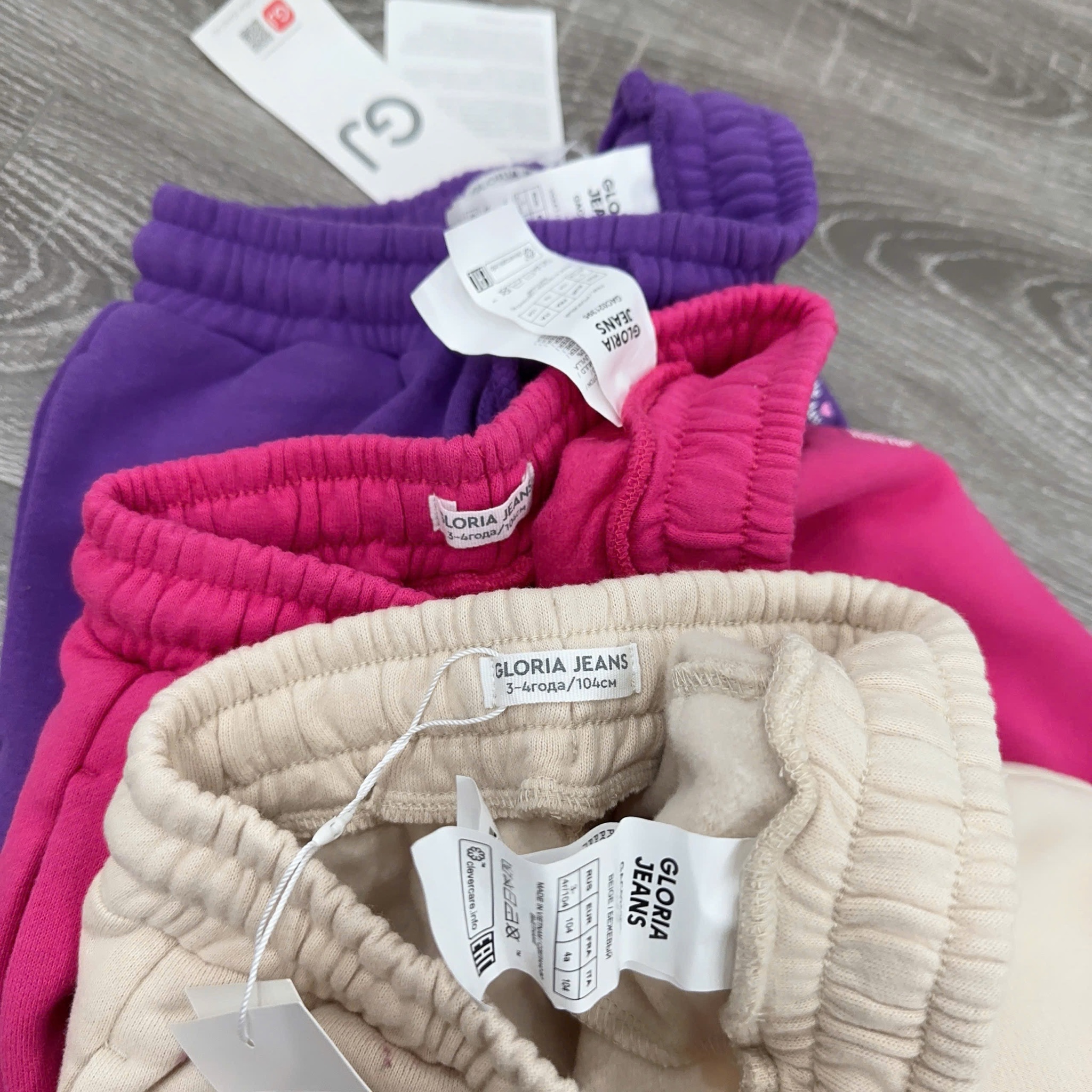 Quần nỉ bông dư xịn 3 màu bé gái size 3 - 8y