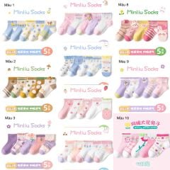 Set 5 tất lưới Minliu Kids Sock BG size 2-12y