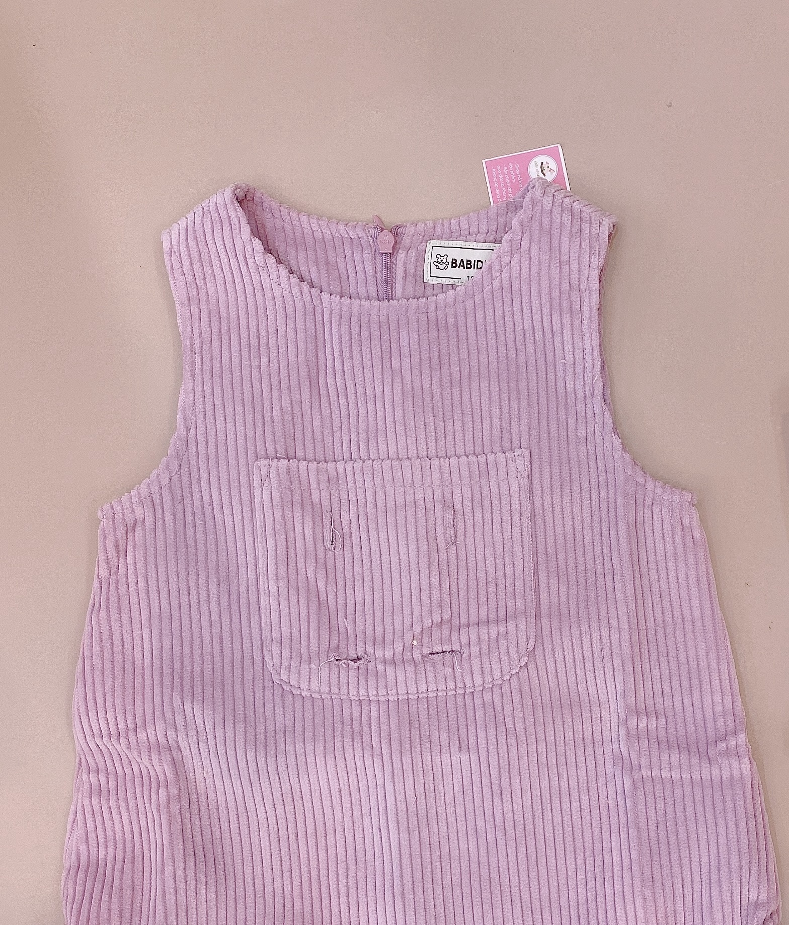 Váy yếm nhung Babidiboo màu tím đuôi cá size 100 - 140