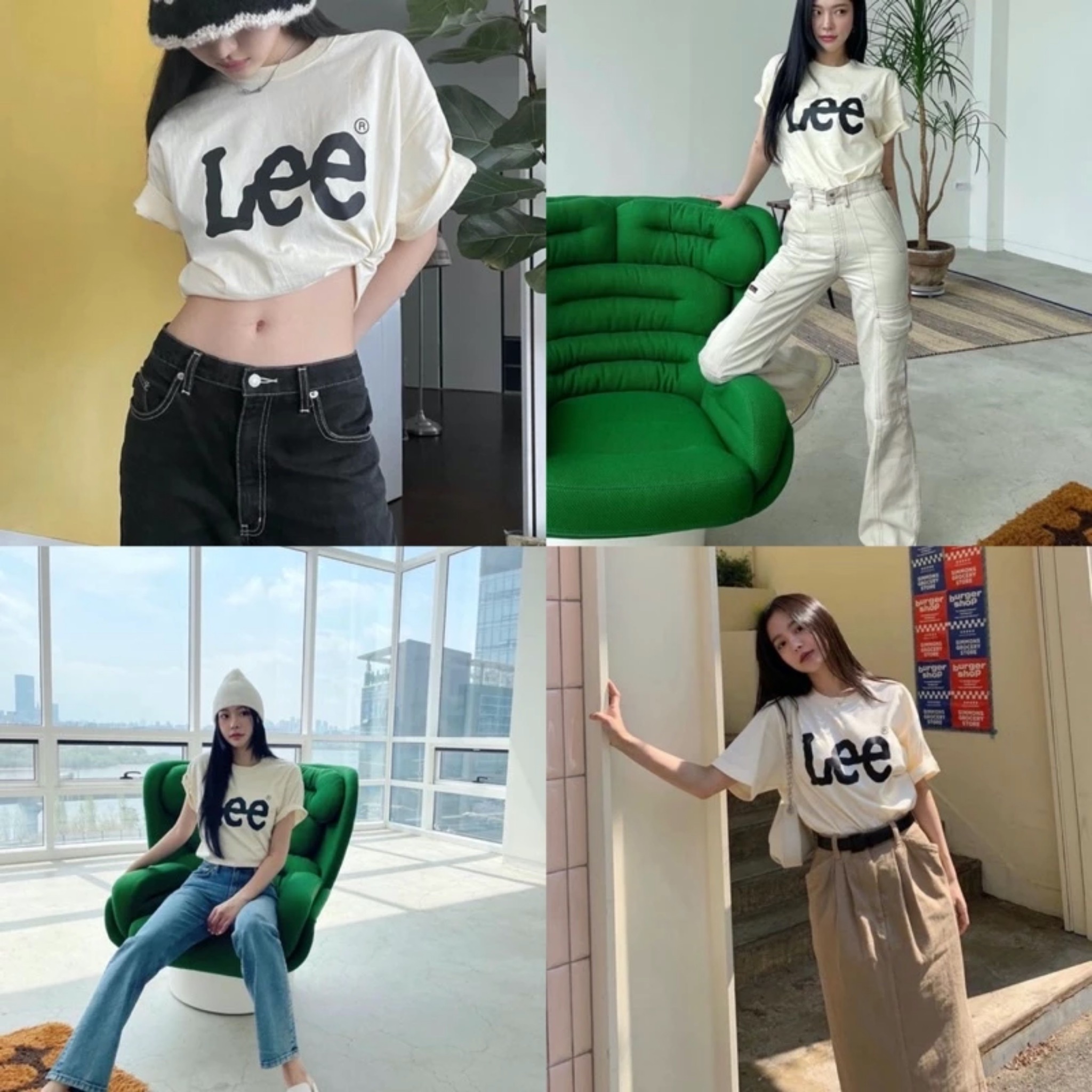 Áo cotton Lee xuất Hàn nhiều màu cho Bố Mẹ size S-XL