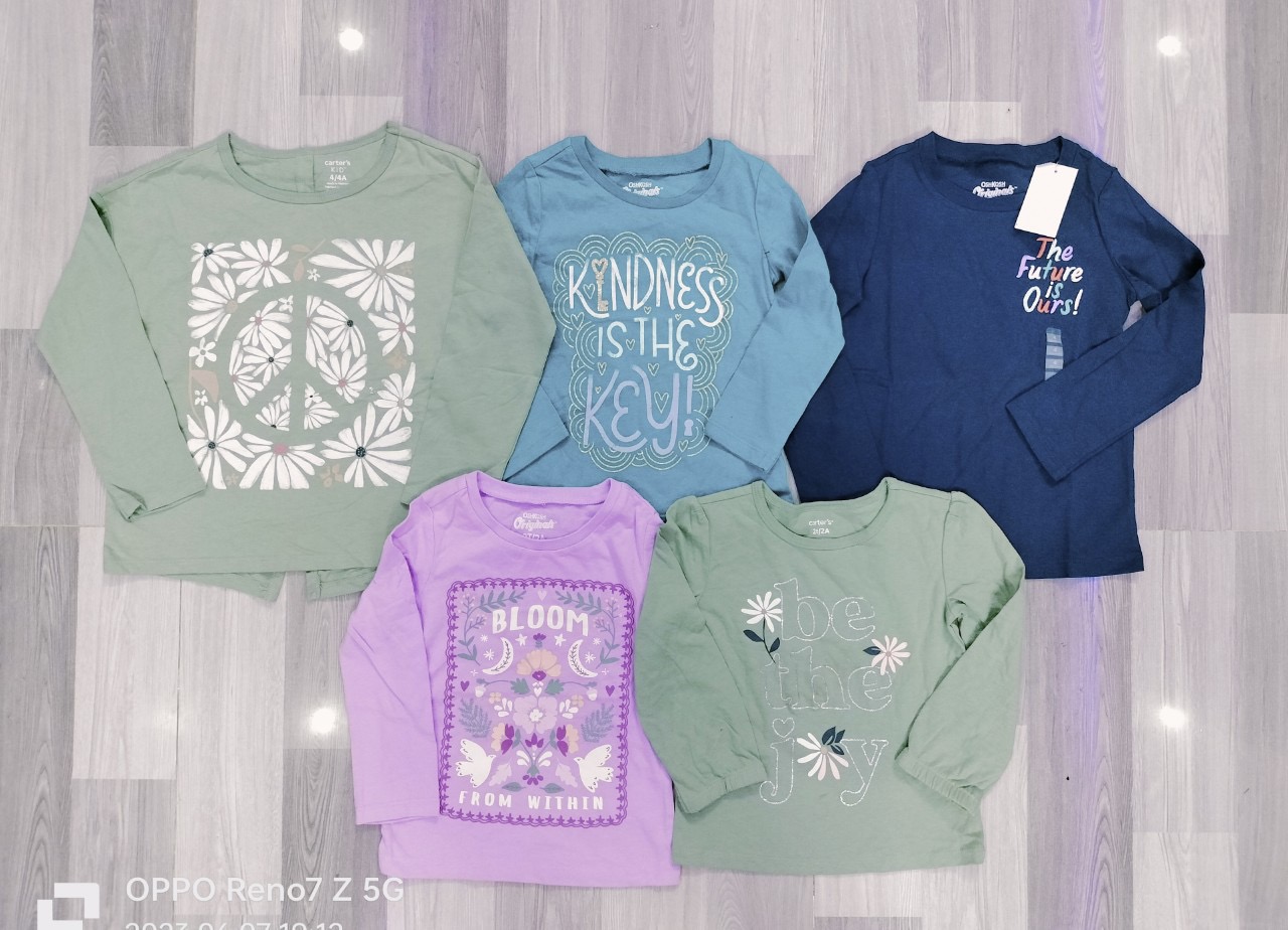 Áo cotton CTs, Osh nhiều màu BG size 1-14y