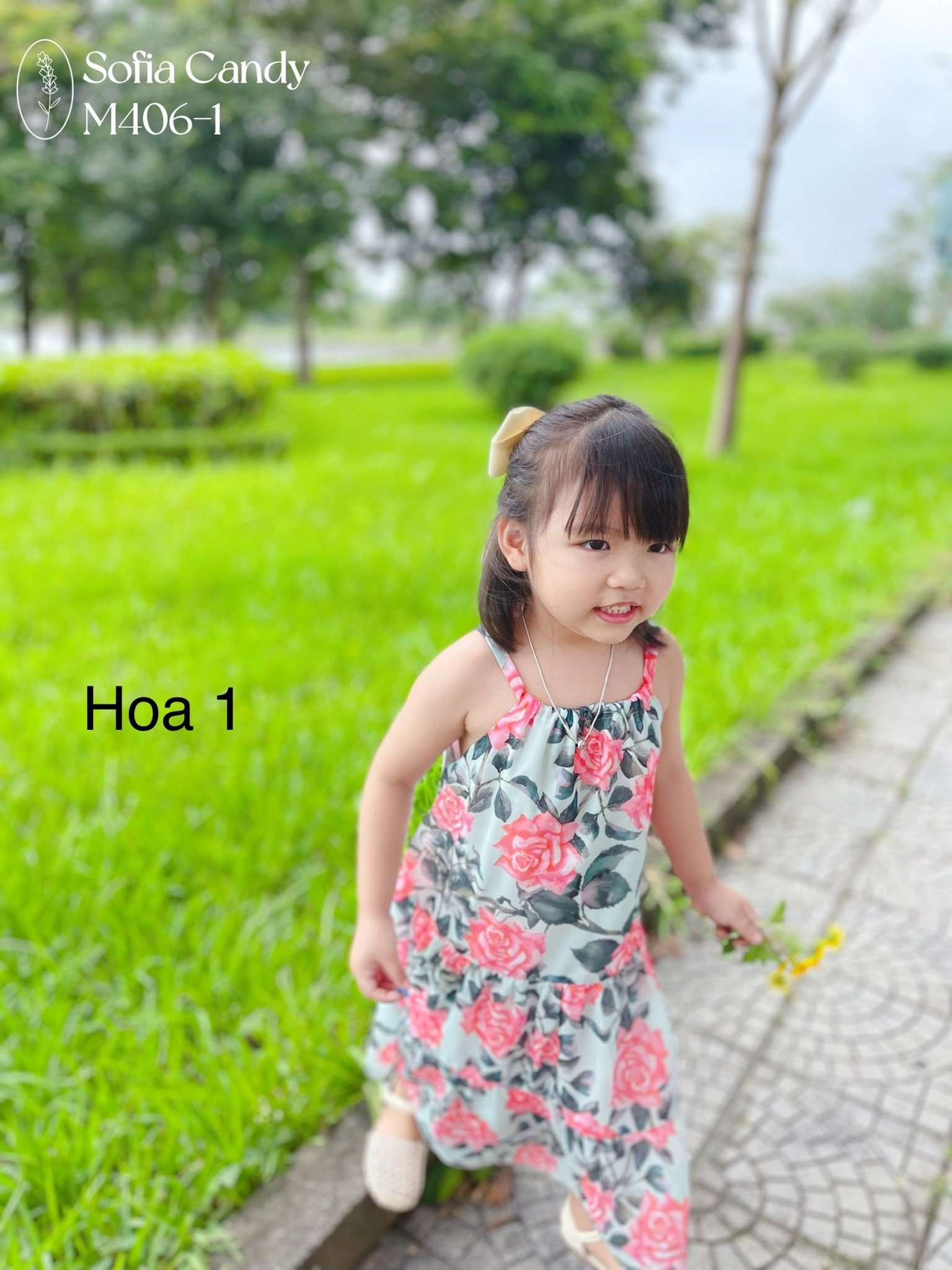 Váy hai dây voan Sofia Candy nhiều màu hoa - bảng màu 1
