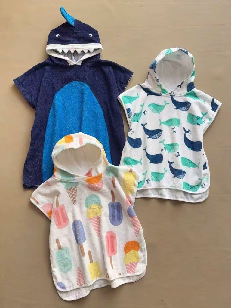 Khăn choàng tắm TU dư xịn nhiều màu cho bé freesize 1-8y