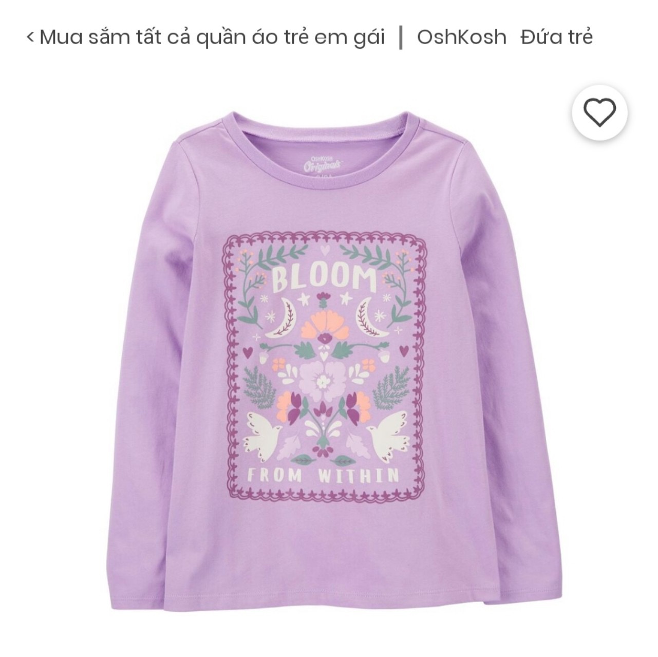Áo cotton CTs, Osh nhiều màu BG size 1-14y