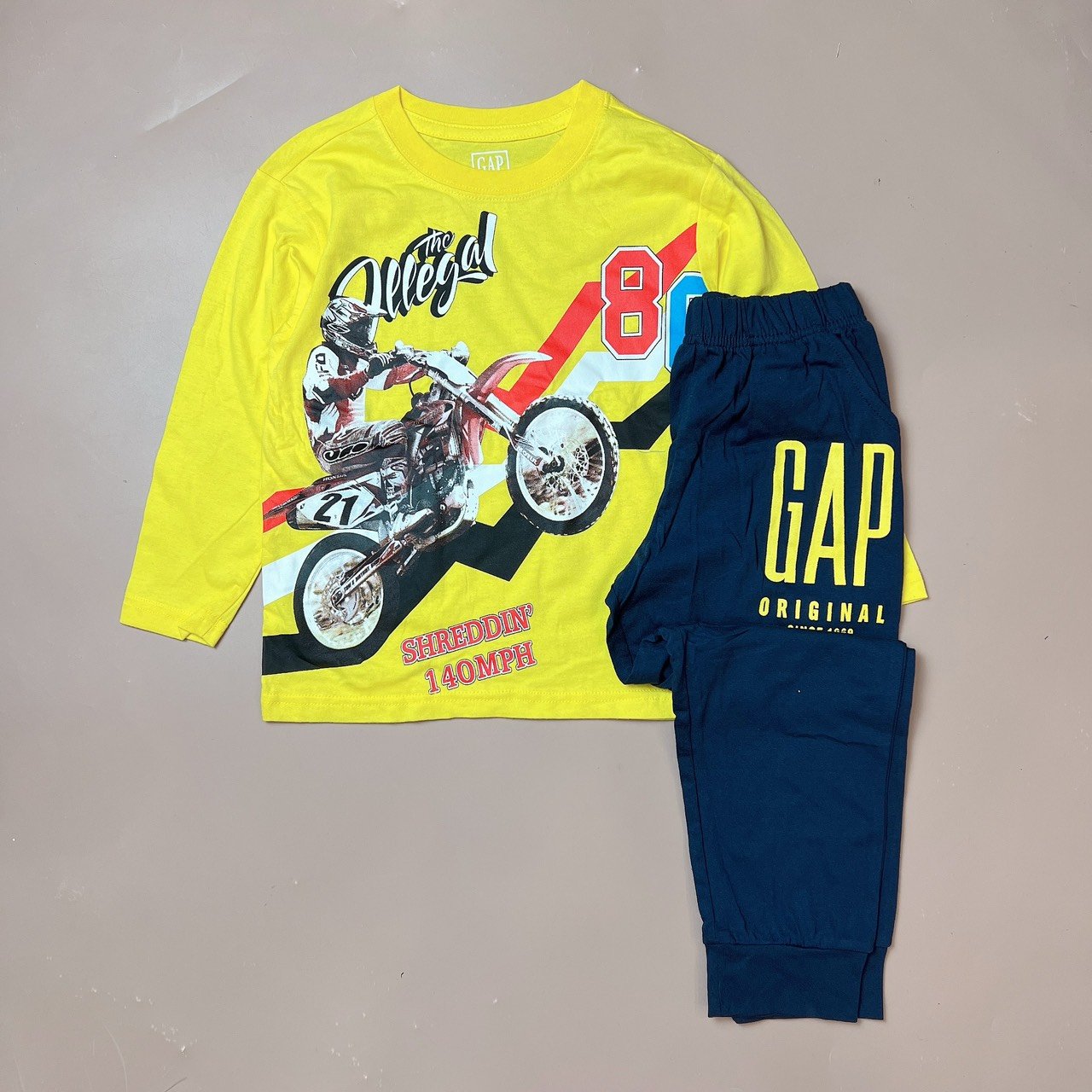 Bộ cotton Gapkids vải dư dài tay nhiều hình BT 5 - 16y