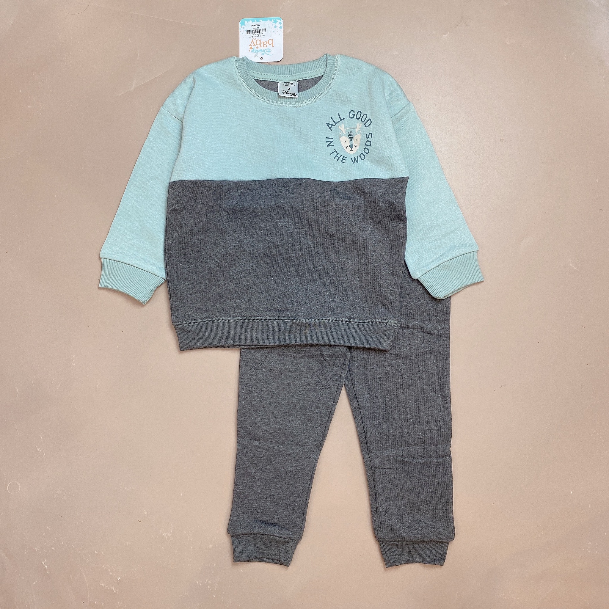 Bộ nỉ bông Muji nhiều hình Disney Bé trai size 2 - 5y