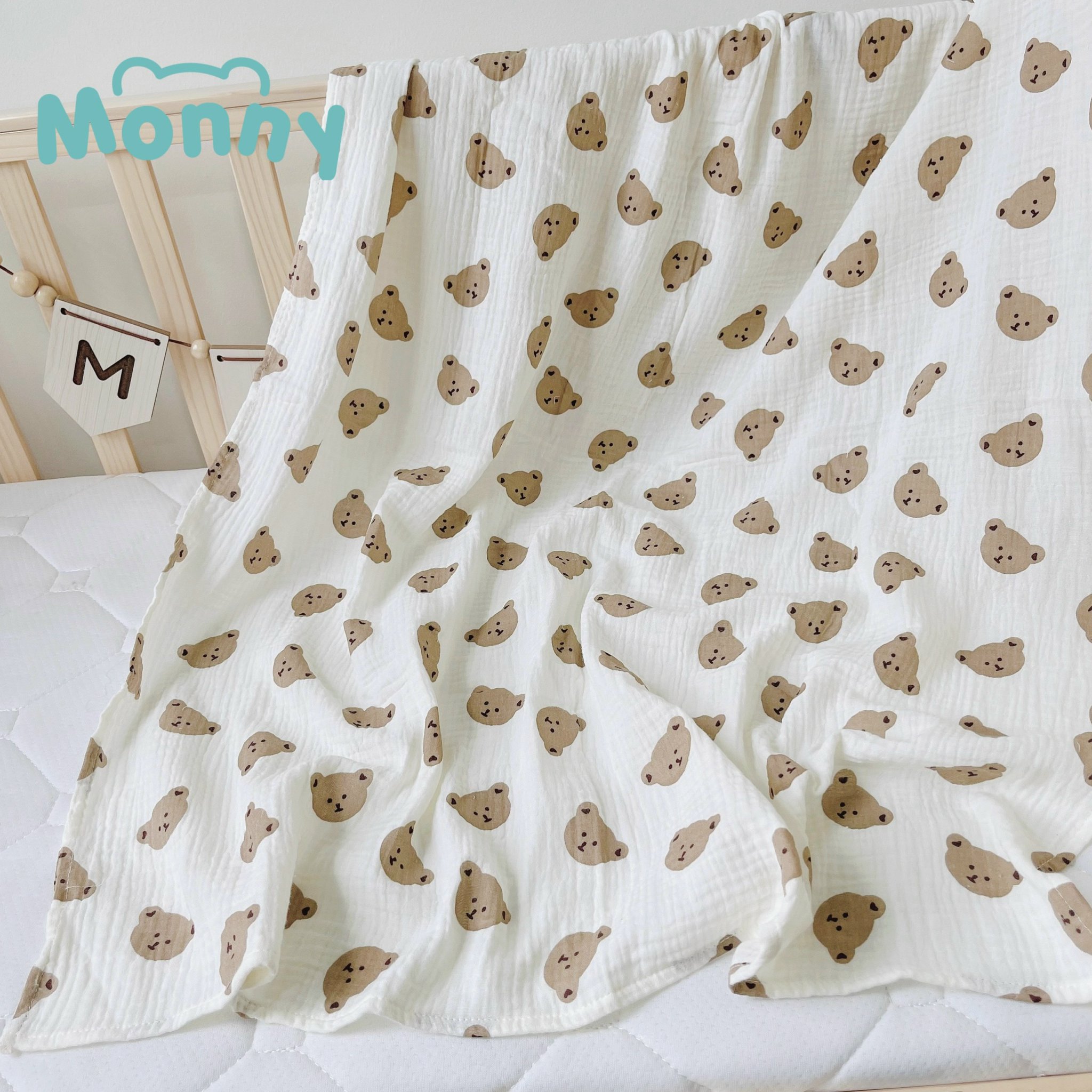 Khăn xô Muslin đa năng 2 lớp Moony ( 80 x 100cm )