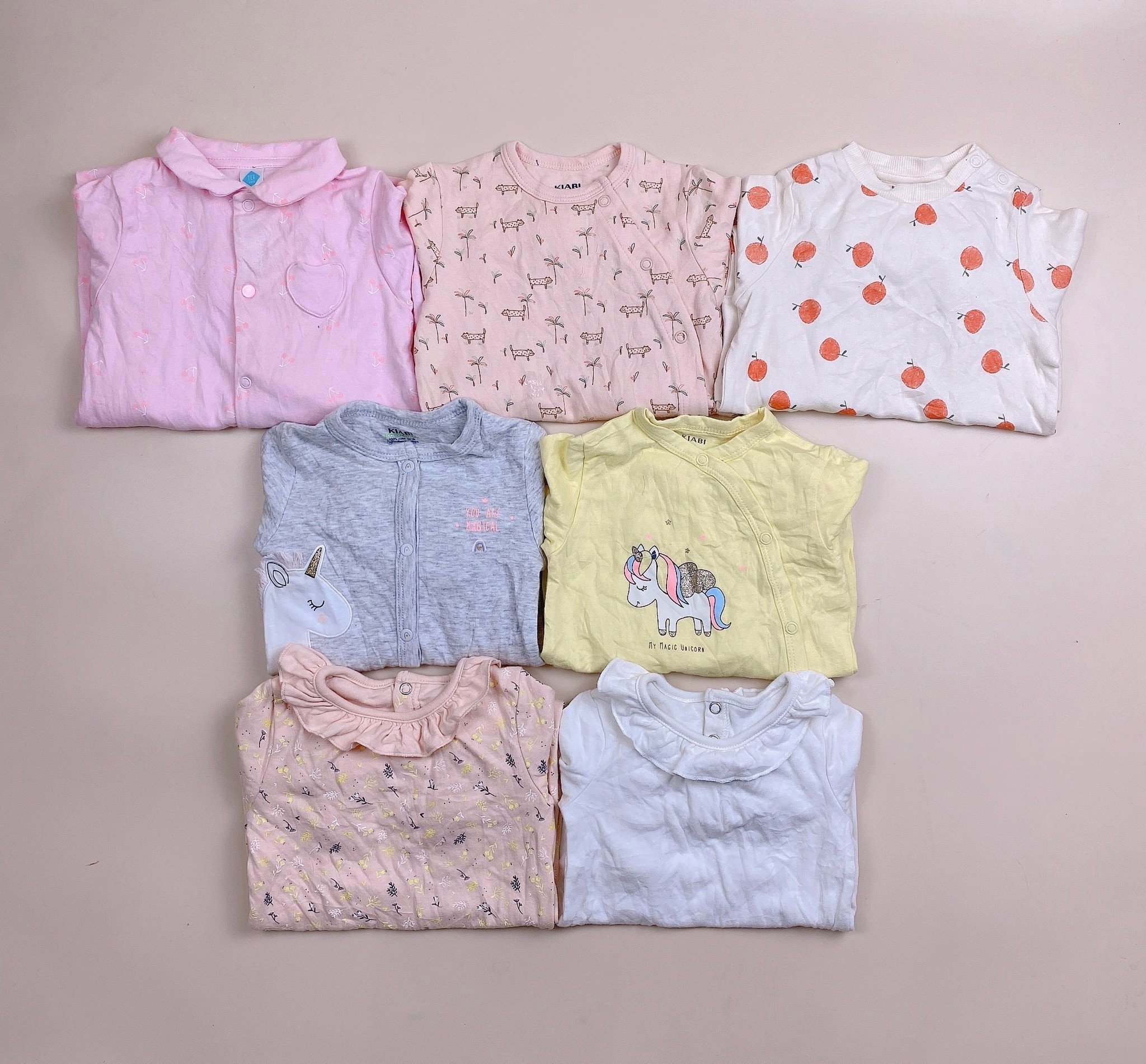 Body cotton liền thân Kiabi nhiều mẫu Bé Gái