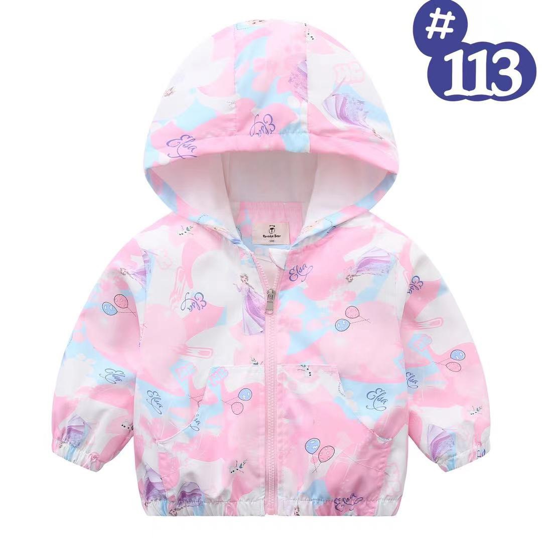 Áo gió lót cotton Ravedye Bear nhiều hình Bé Gái size 100 - 140