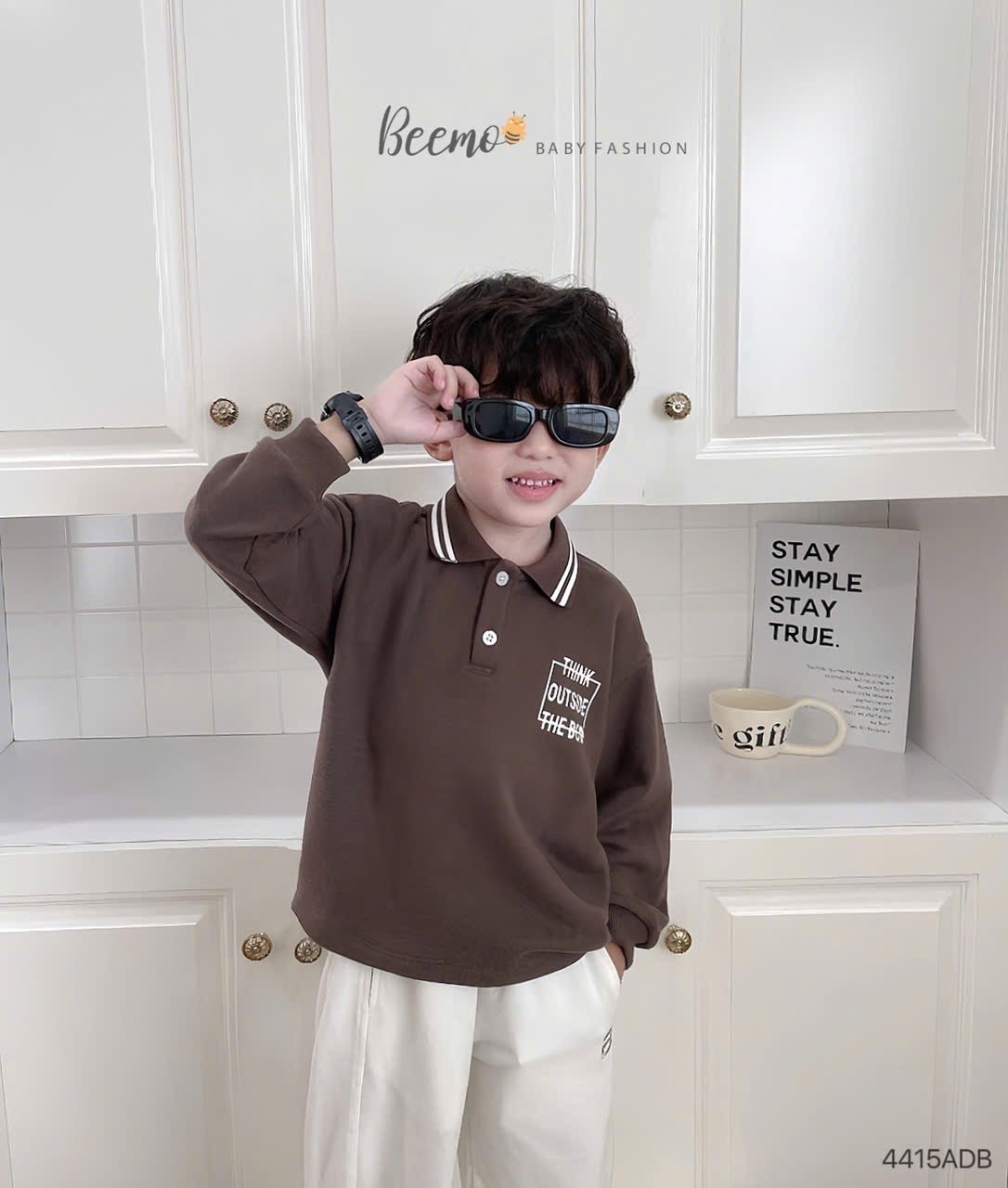 Áo da cá Beemo cổ đức Think Outside The Box 3 màu size 80 - 130