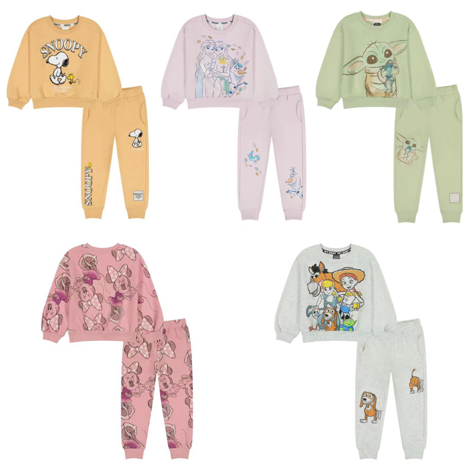 Bộ nỉ bông Disney Juniors nhiều hình dòng Nhí size 12m - 5y