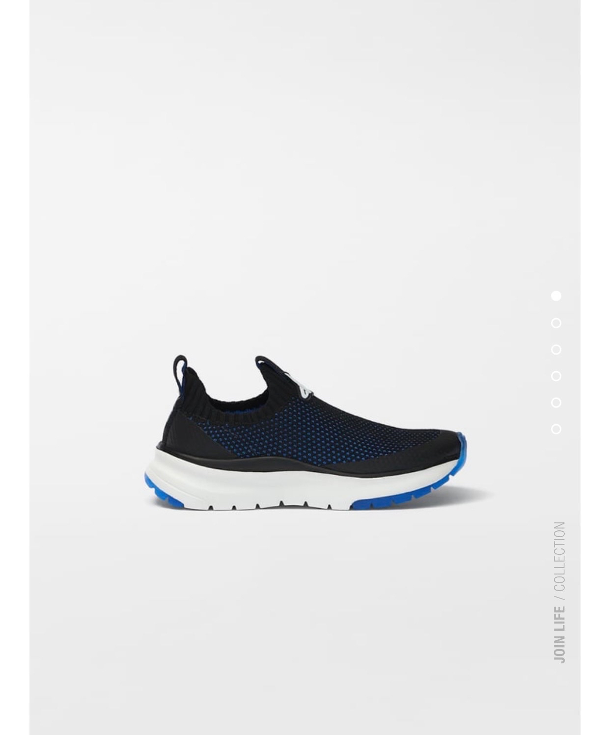 Giầy sneaker Zara chun đen chấm xanh BT