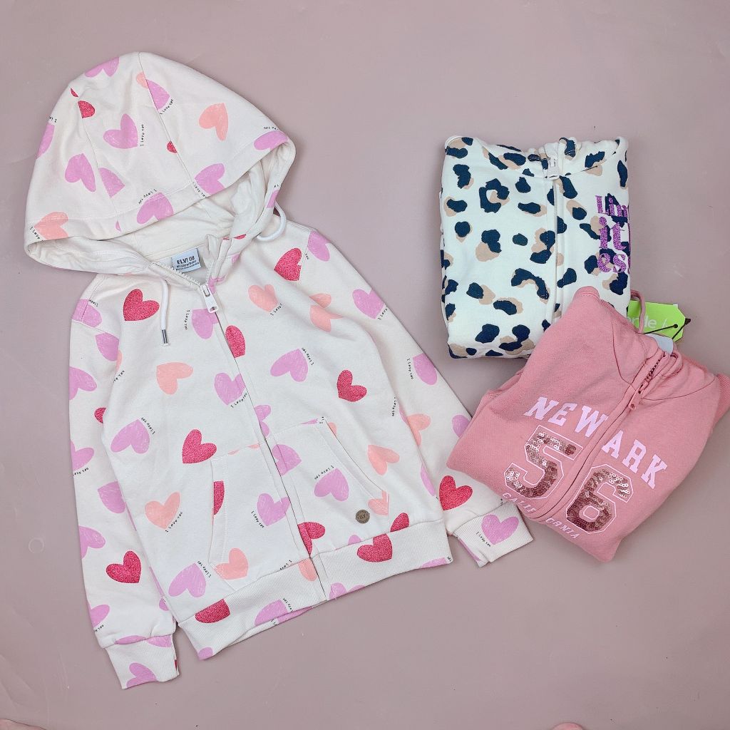 Áo khoác ELV nỉ bông nhiều màu BG size 8 - 16y