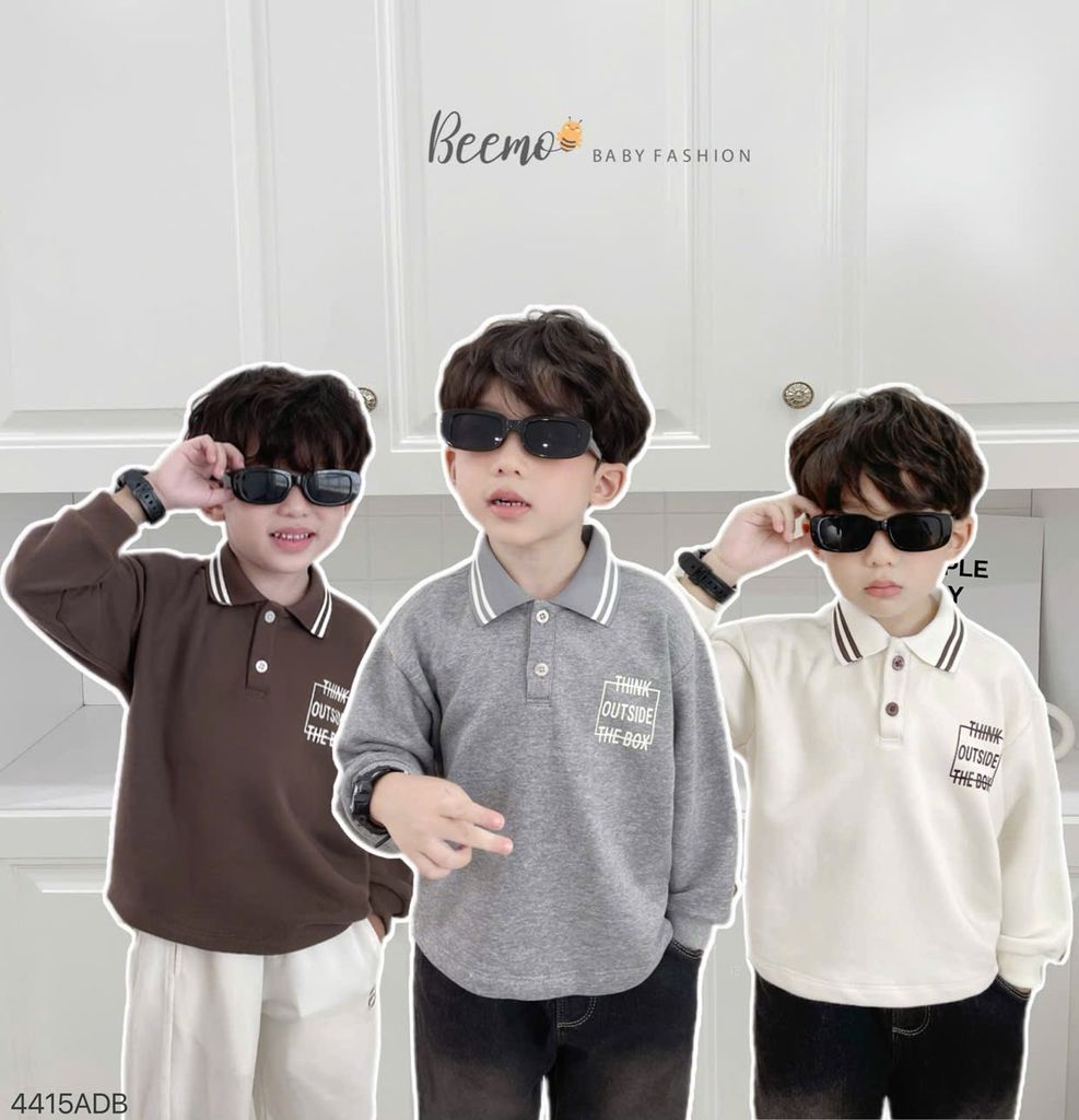 Áo da cá Beemo cổ đức Think Outside The Box 3 màu size 80 - 130