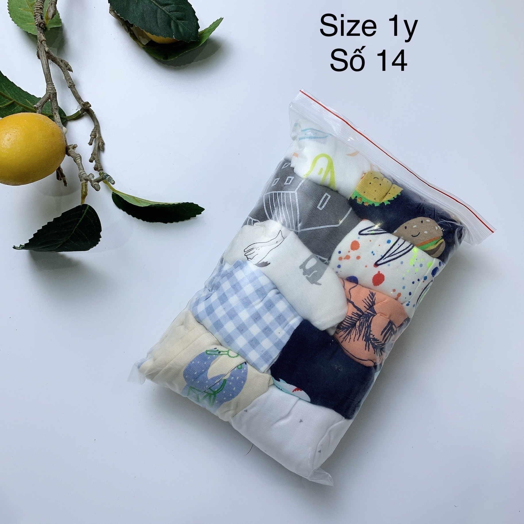 [1y] Quần chục bé trai size 1y - số 13 đến 24