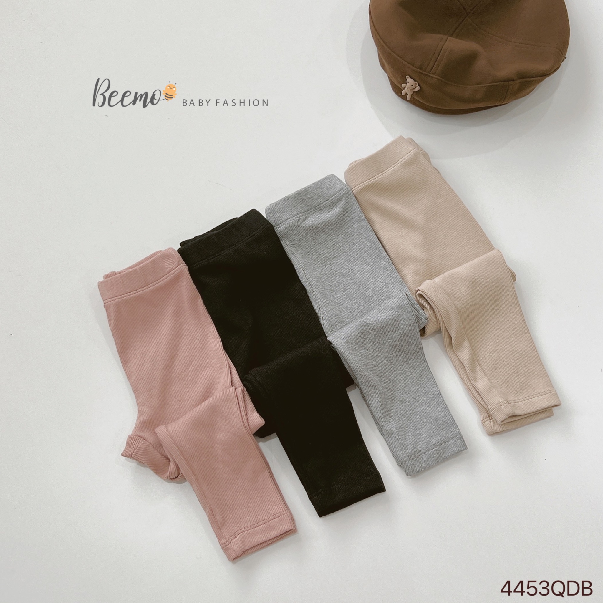 Quần legging thun tăm Beemo 4 màu size 80 - 130