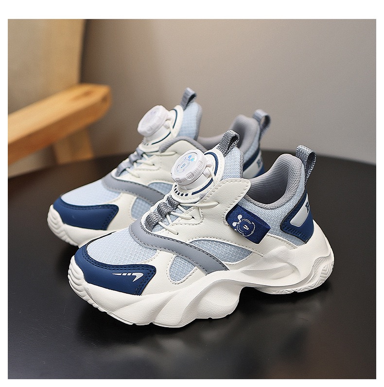 S376 - Giày thể thao Bobdog siêu nhẹ 2 màu tím/xanh cho bé size 27-38