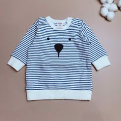 Áo len tăm Seed - gấu xanh kẻ ngang