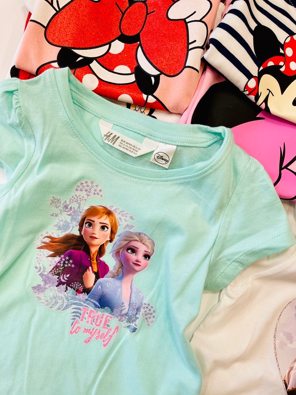 Áo cotton HM Elsa nhiều hình BG 2-10y
