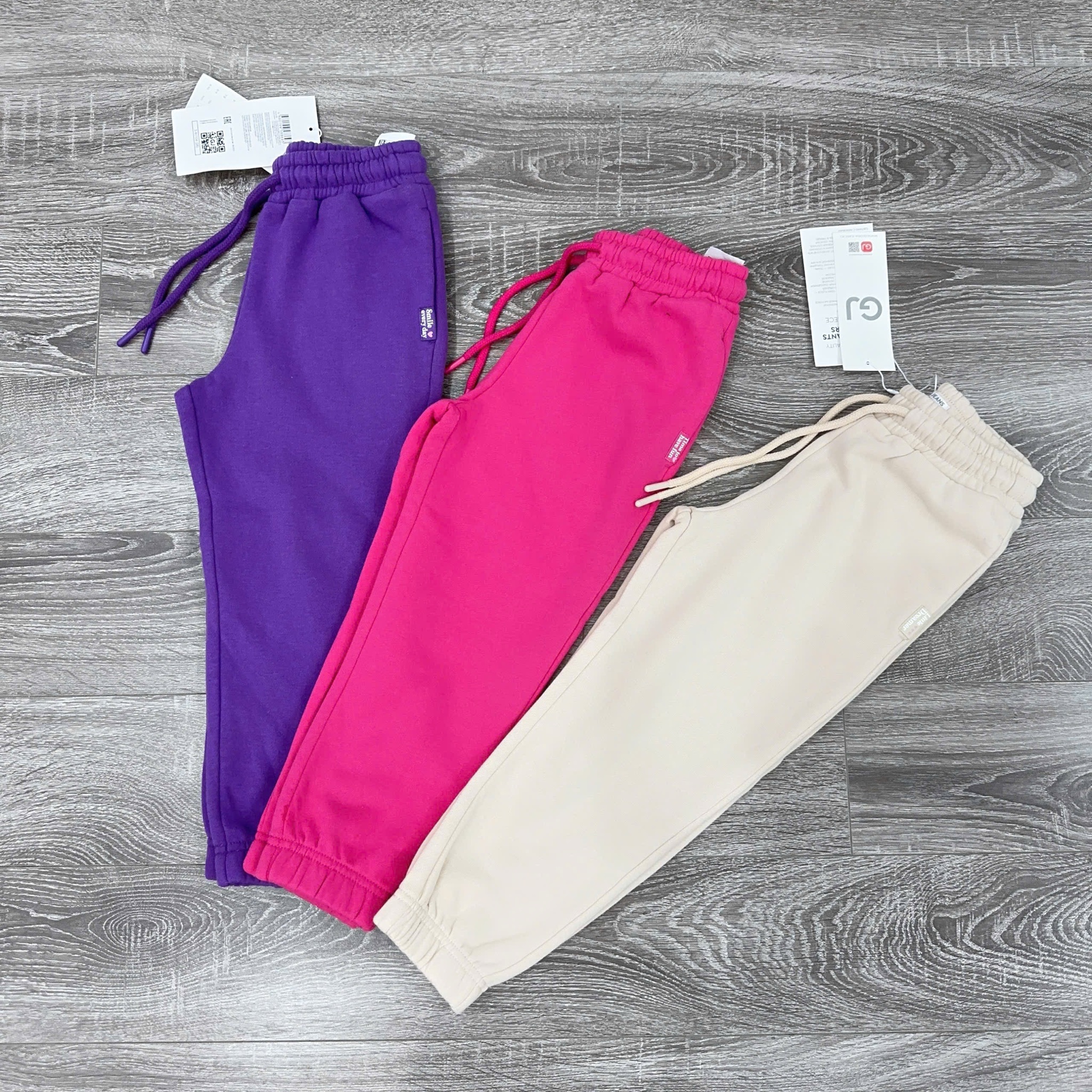 Quần nỉ bông dư xịn 3 màu bé gái size 3 - 8y