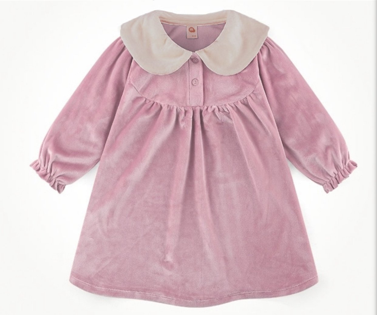 Váy nhung cổ sen lưng thỏ Milkmile 3 màu đỏ / vàng / hồng size 90 - 140