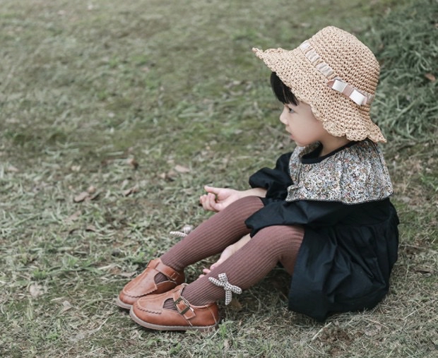 Quần tất len Nemo Baby đính nơ kẻ caro