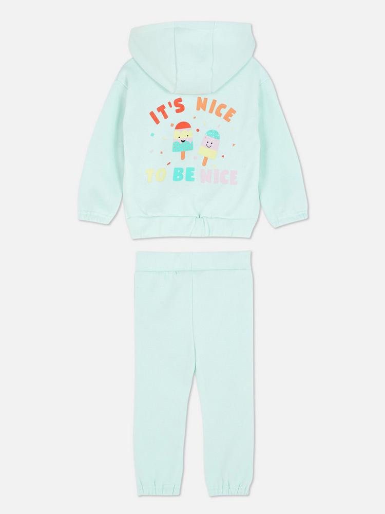 Bộ nỉ bông Primark màu xanh pastel To Be Nice size 3 - 36m