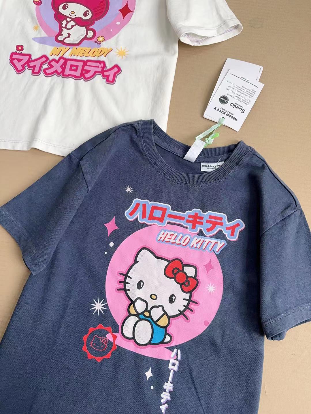 Áo cotton Sela Hello Kitty, Kuromi dư xịn nhiều màu BG size 92-116