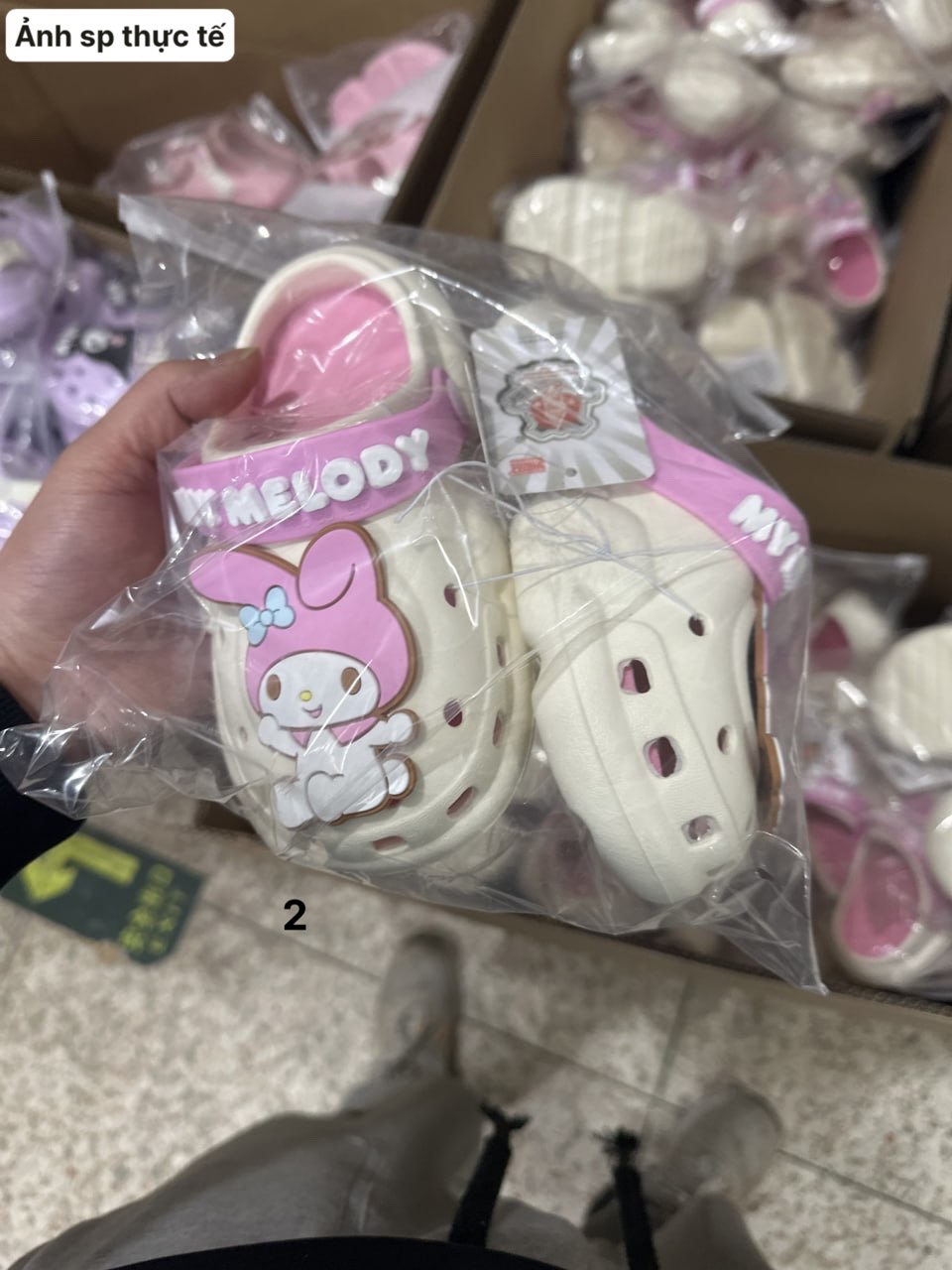 Sục nhựa Kuromi, Hello kitty, Melody nhiều màu BG