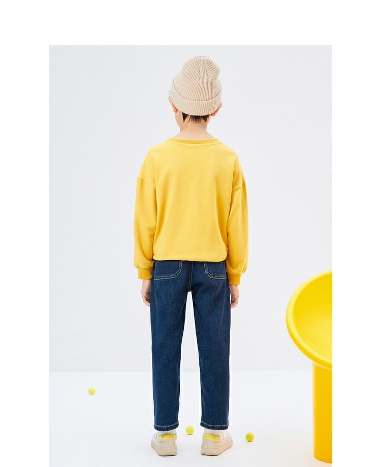 Quần jean baggy Balabala màu xanh đậm size 130 - 175