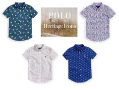 Áo sơ mi Ralph Lauren thêu ngựa nhiều hình BT size 2 - 18y