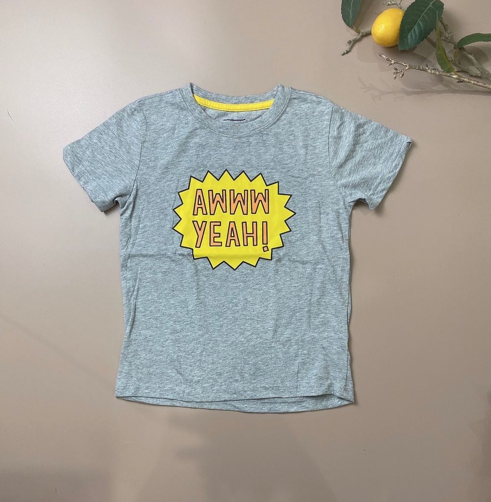 Áo cotton Okie Dokie ghi Awww Yeah