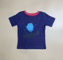 Áo cotton navy viền cổ đỏ - Navy Skaters