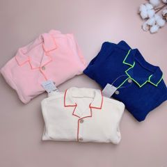 Bộ pyjama nỉ bông Laughing Child xuất hàn 3 màu
