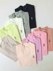 Áo cổ 3p giữ nhiệt thêu gấu Bee Mon nhiều màu bé trai bé gái size 120 - 160