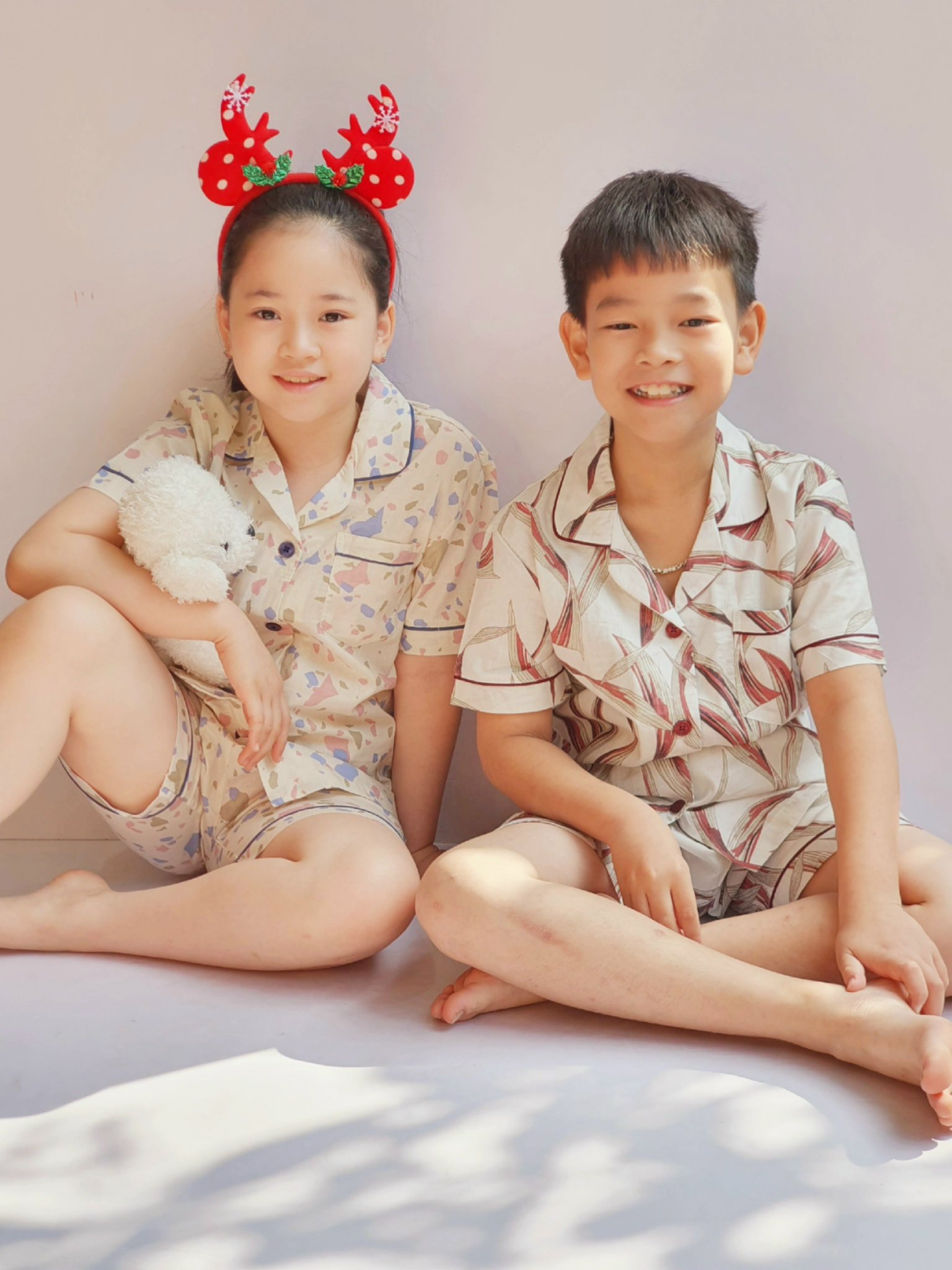 Bộ thô Pyjama Bee Mon 3 họa tiết cho Mẹ và Bé