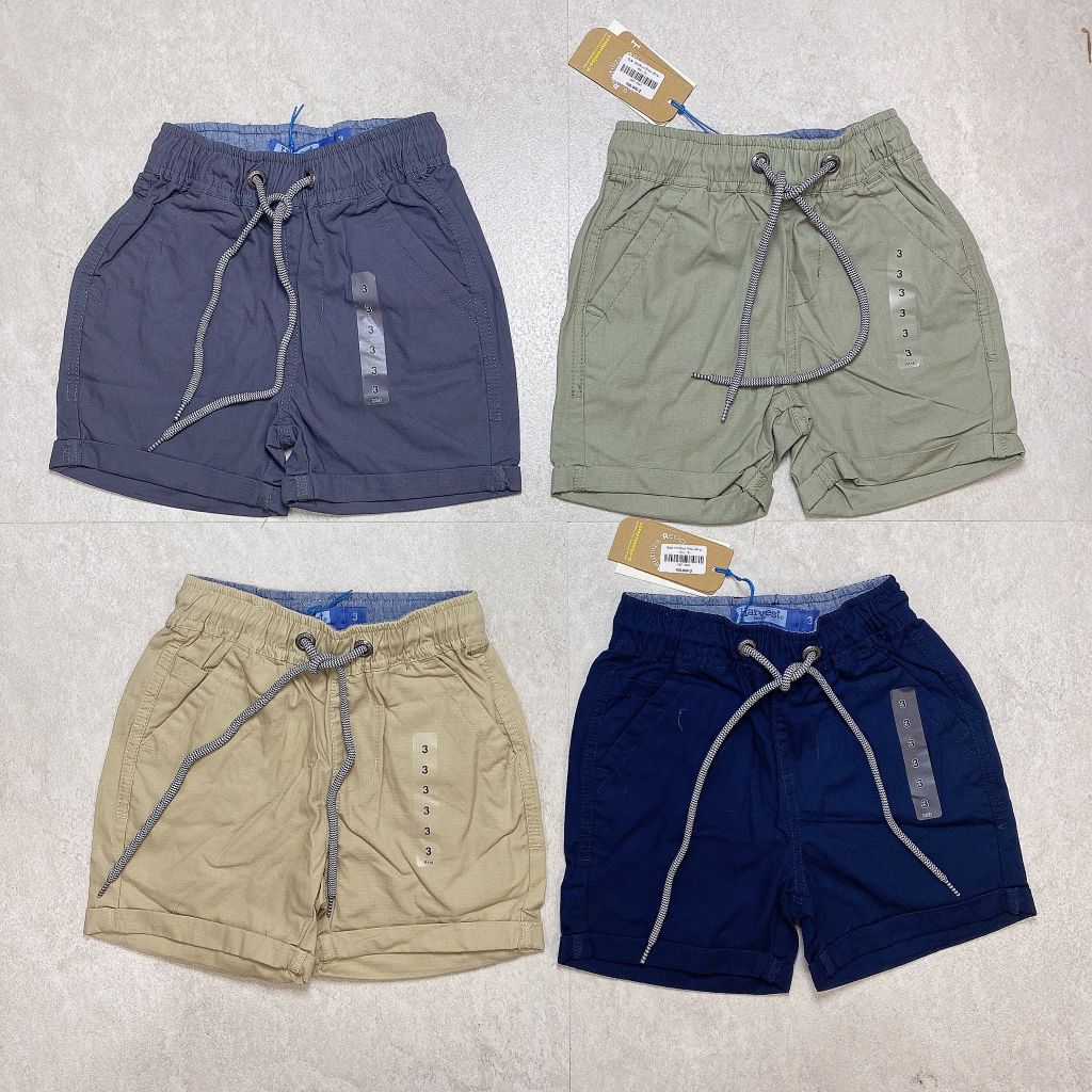 Quần short thô Cloud Break dòng trung Harvest trơn màu Bé Trai size 3 - 10y