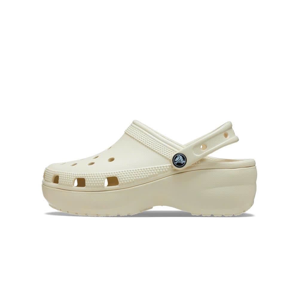 Sục Crocs Classic Platform đế cao trơn màu cho mẹ 2 màu trắng/be size 36-37/ 37-38