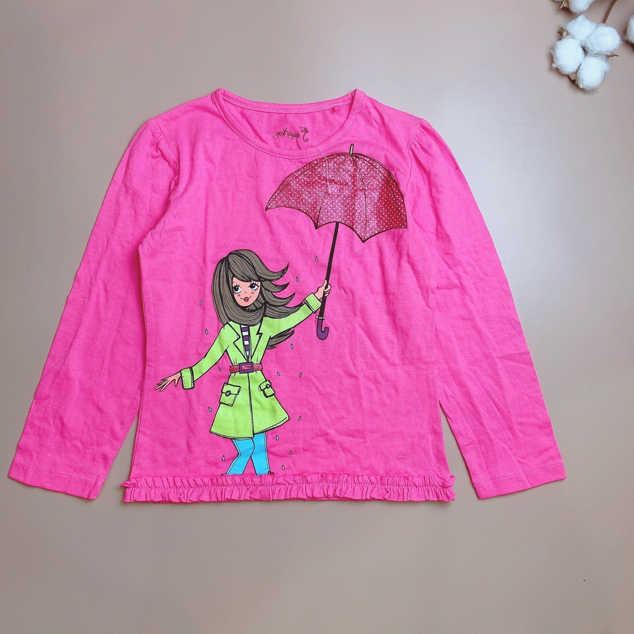 [6y] Áo cotton dư xịn bé gái nhiều hãng - size 6y