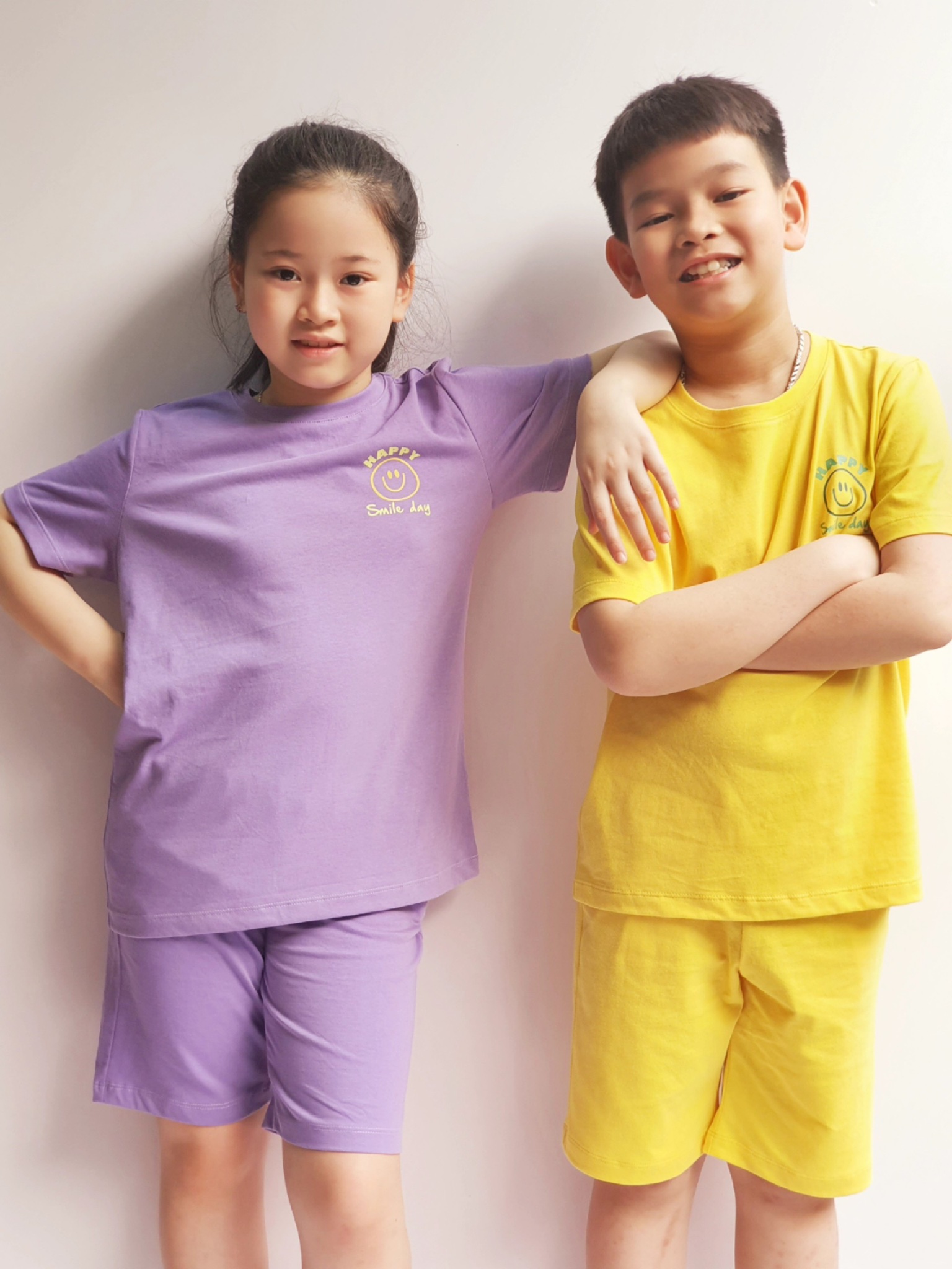Bộ cotton Bee Mon mặt cười 5 màu BTBG size 110 - 160 - Bảng màu 2